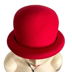 Unisex 100% Wool English Round Top Hat